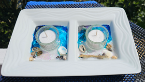 Sale🔥HANDMADE BEACHY SCENE CANDLE HOLDERS