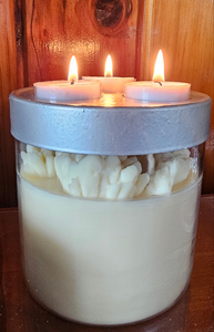 2 IN 1 CRYSTAL CANDLE/TEA LIGHT HOLDER