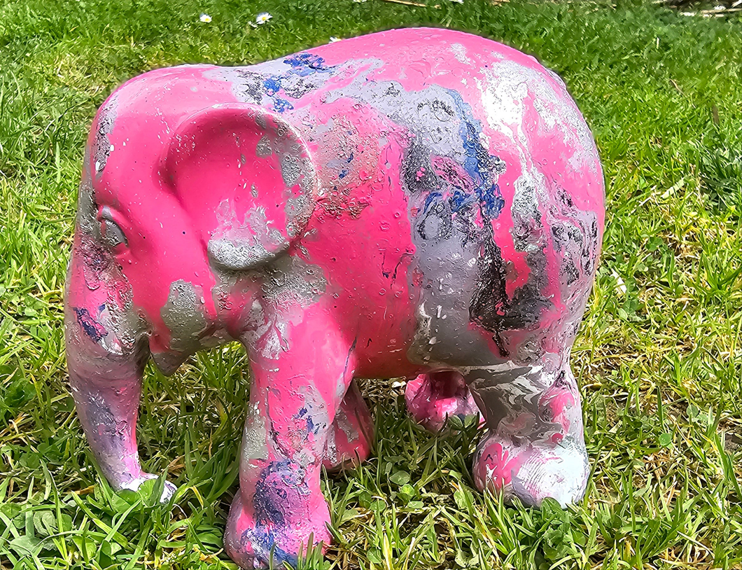 HYDRO DIPPED ELEPHANT FIGURINE