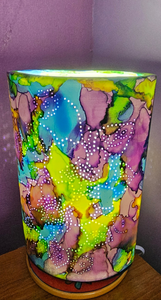 DYED FUNKY FLOWER LAMP