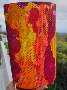 DYED FUNKY AUTUMN TONES FLOWER LAMP