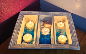HANDMADE BEACHY CANDLE HOLDER