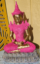 Load image into Gallery viewer, UNIQUE HAND PAINTED LARGE THAI MEDITATING  BUDDHA STATUE