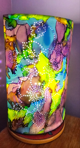 DYED FUNKY FLOWER LAMP
