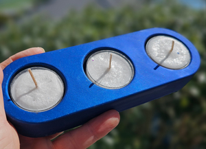 ELECTRIC BLUE HANDMADE TEA LIGHT CANDLE HOLDER