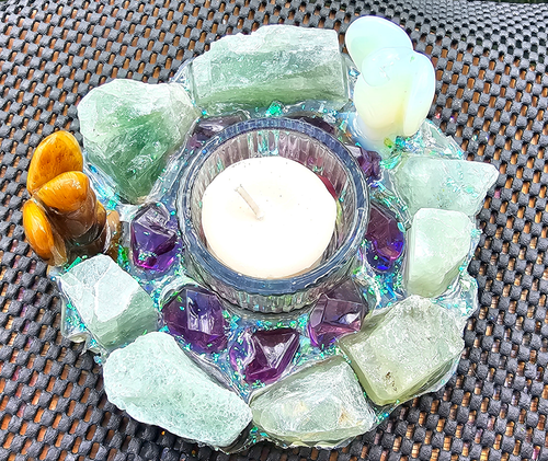 CRYSTAL CANDLE HOLDER