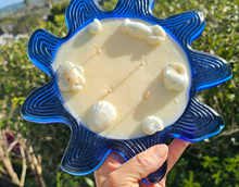 Load image into Gallery viewer, LUCIOUS LIME IN A BEAUTIFUL UNIQUE BLUE GLASS SUN BOWL