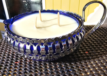 Load image into Gallery viewer, LUCIOUS LIME IN ANTIQUE COBALT BLUE DISH