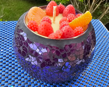 Load image into Gallery viewer, WILDBERRY MOUSSE MIRRORED DEEP PURPLE SOY COCONUT CANDLES( Large)