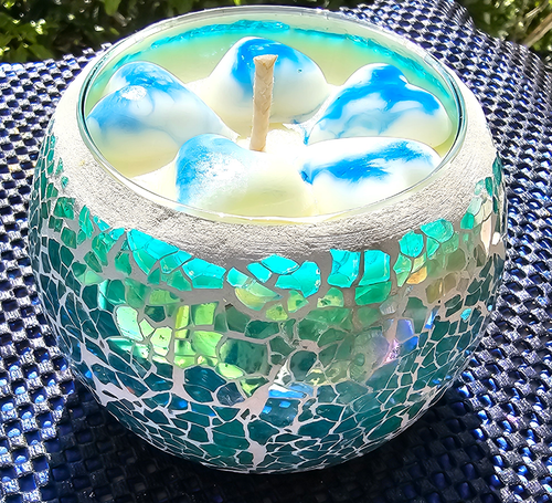 KARMA BLUE MOSAIC CANDLE