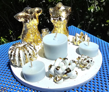 Load image into Gallery viewer, GOLD TORSO/SUCCULANT CANDLE HOLDER