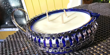 Load image into Gallery viewer, LUCIOUS LIME IN ANTIQUE COBALT BLUE DISH