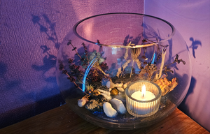 HANDMADE BEACHY CANDLE HOLDER