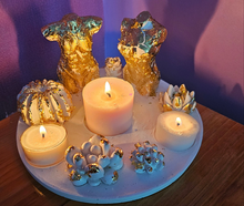 Load image into Gallery viewer, GOLD TORSO/SUCCULANT CANDLE HOLDER