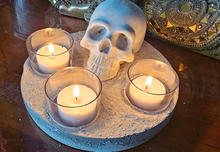 Load image into Gallery viewer, CONCRETE SKULL CANDLE HOLDER