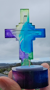 CROSS TEA LIGHT CANDLE HOLDER