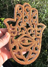 Load image into Gallery viewer, WOOD HAMSA WALL ART