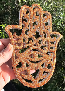 WOOD HAMSA WALL ART