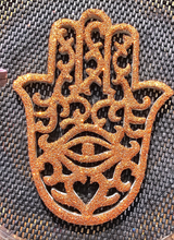 Load image into Gallery viewer, WOOD HAMSA WALL ART