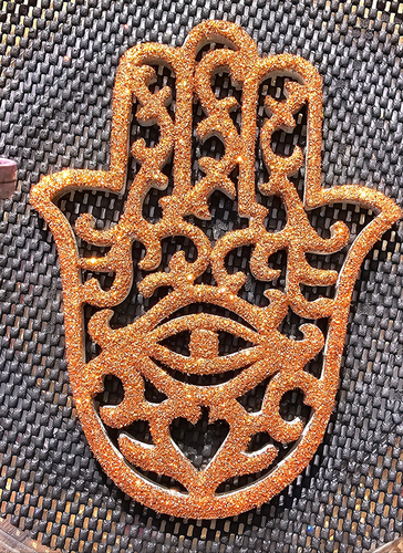 WOOD HAMSA WALL ART