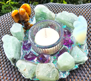 CRYSTAL CANDLE HOLDER