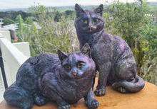 Load image into Gallery viewer, MYSTICAL CAT FIGURINE-painted by me