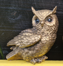Load image into Gallery viewer, BRONZE OWL FIGURINE