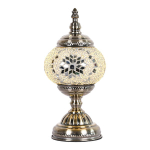 WHITE CRACKLE TURKISH LAMP