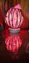 Load image into Gallery viewer, ROSE QUARTZ DYED clear quartz CAGE LAMP(deep soul cleanser)