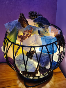 SUPER SPECIAL MIXED CRYSTAL CAGE LAMP