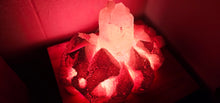 Load image into Gallery viewer, STUNNING QUARTZ CRYSTAL ON HANDMADE LIGHT STAND