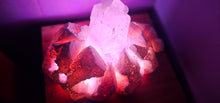 Load image into Gallery viewer, STUNNING QUARTZ CRYSTAL ON HANDMADE LIGHT STAND