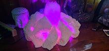 Load image into Gallery viewer, STUNNING QUARTZ CRYSTAL ON HANDMADE LIGHT STAND