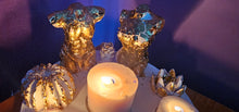 Load image into Gallery viewer, GOLD TORSO/SUCCULANT CANDLE HOLDER