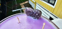 Load image into Gallery viewer, AMETHYST CRYSTAL FRENCH LAVENDER/VANILLA CANDLE