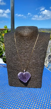 Load image into Gallery viewer, DRUZY AMETHYST CRYSTAL HEART NECKLACE