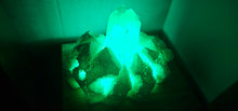 Load image into Gallery viewer, STUNNING QUARTZ CRYSTAL ON HANDMADE LIGHT STAND