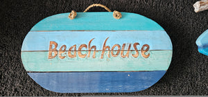 BEACH HOUSE WOODEN WALL ART