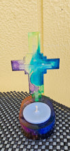 Load image into Gallery viewer, CROSS TEA LIGHT CANDLE HOLDER
