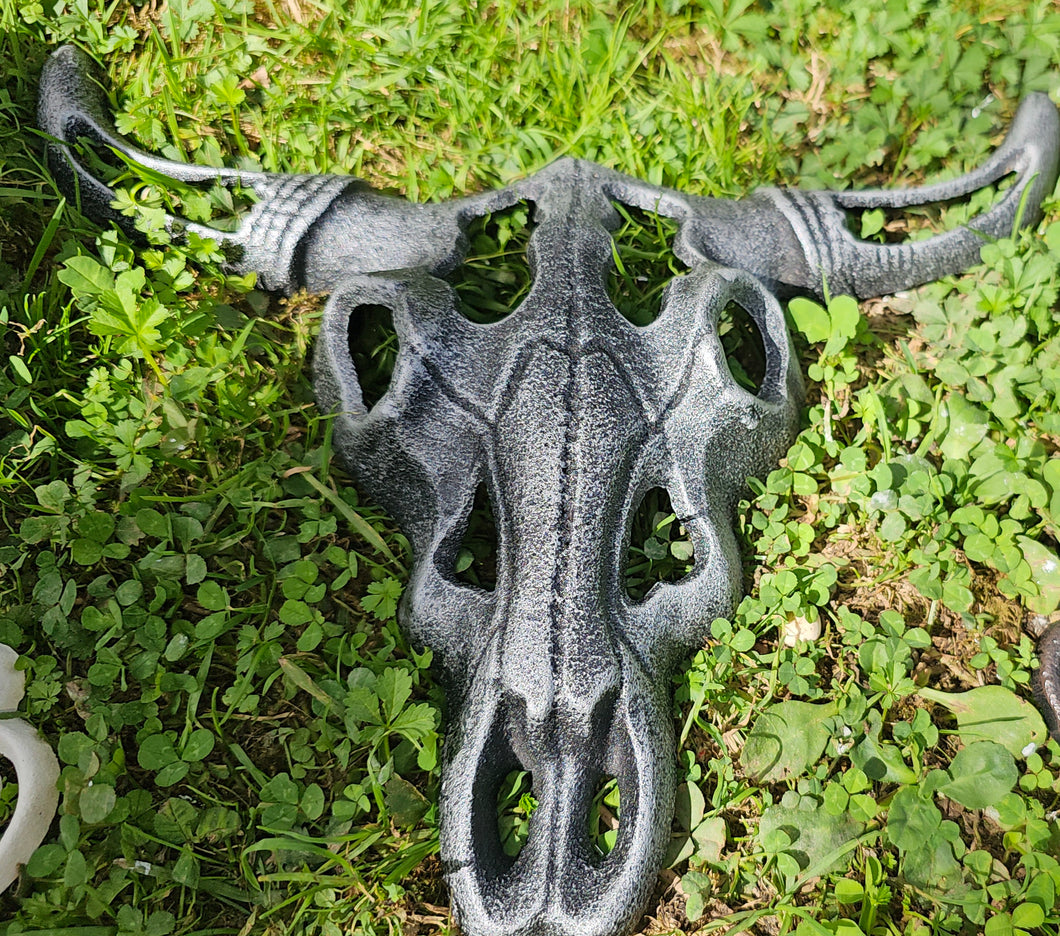 CAST IRON BULL SKULL