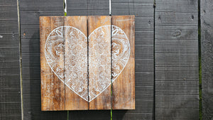 HEART MANDALA WALL ART