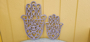 HAND PAINTED WOOD HAMSA WALL ART SETS-5 colours