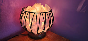 AMETHYST CRYSTAL CAGE LAMP