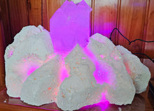 Load image into Gallery viewer, STUNNING QUARTZ CRYSTAL ON HANDMADE LIGHT STAND