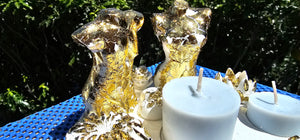 GOLD TORSO/SUCCULANT CANDLE HOLDER