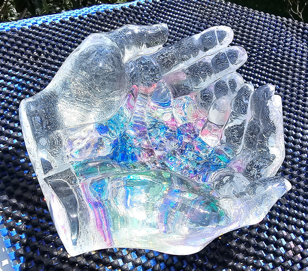 HANDMADE CUPPED HANDS DISH