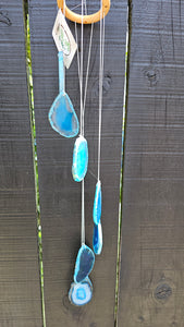 BLUE DYED AGATE CRYSTAL CHIMES