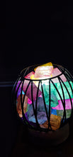 Load image into Gallery viewer, 13 COLORS RAINBOW CLEAR QUARTZ CRYSTAL  CAGE LAMP(deep soul cleanser)