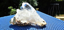 Load image into Gallery viewer, CLEAR QUARTZ CLUSTER WITH GOLD LEAF