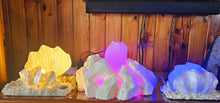 Load image into Gallery viewer, STUNNING QUARTZ CRYSTAL ON HANDMADE LIGHT STAND